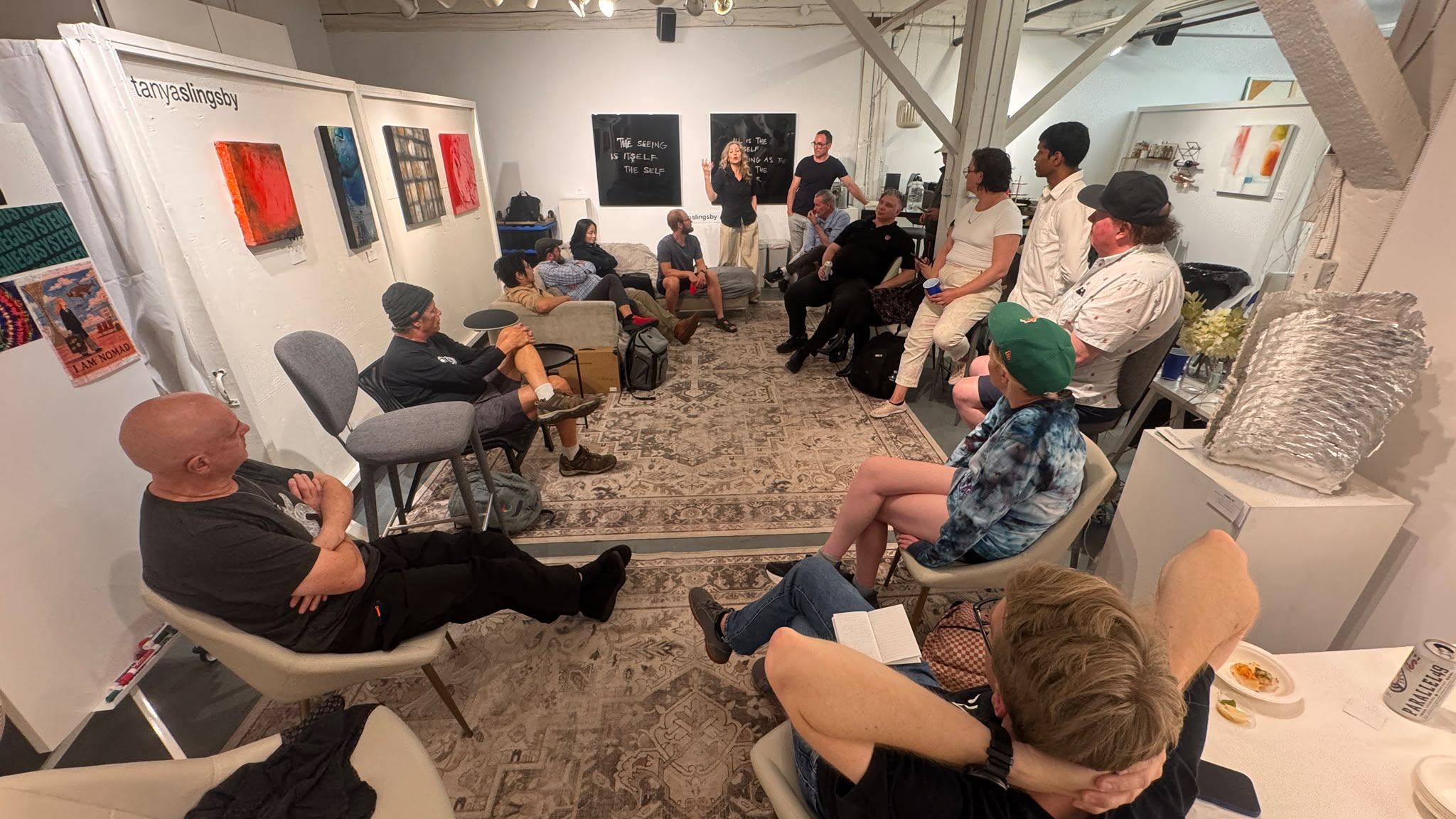 BC + AI community members in a working session at Parker Street Studios